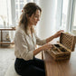 Mango Wood Trellis Keepsake Box with Compartments, Medium Burnt