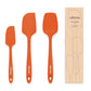 3 Piece Silicone Spatula Set - Orange