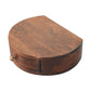 Solid Wood California Walnut Wall-Mounted Rounded Bedside Table
