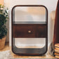 Solid Wood California Walnut Curved Edge Bedside Table