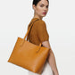 Elba medium size structured tote in vegetable-tanned leather