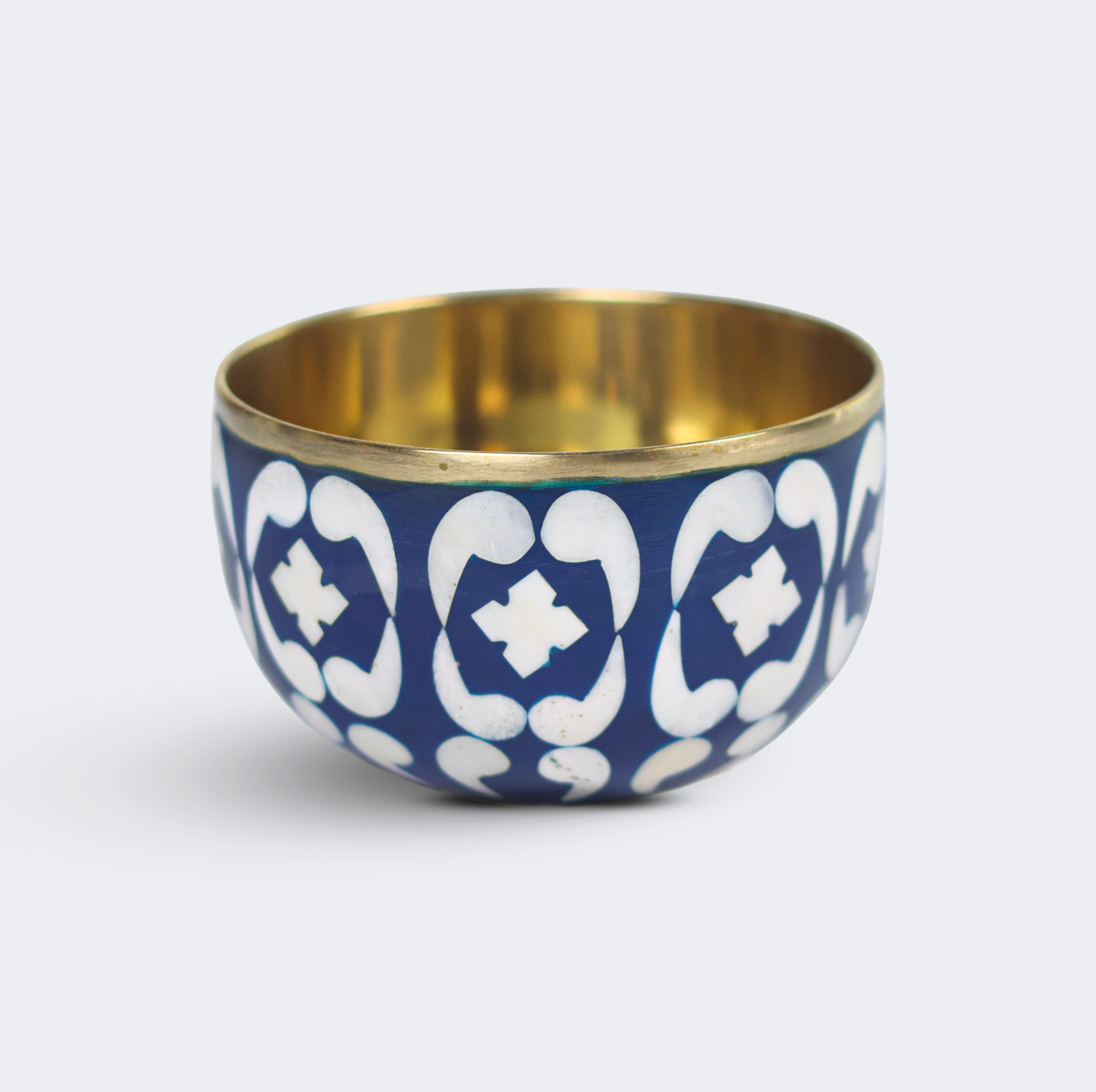 Lattice Blue Trinket Bowl & Tray Gift Box Set