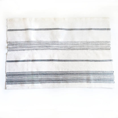 Aden Cotton Bath Mat - Natural with Gray