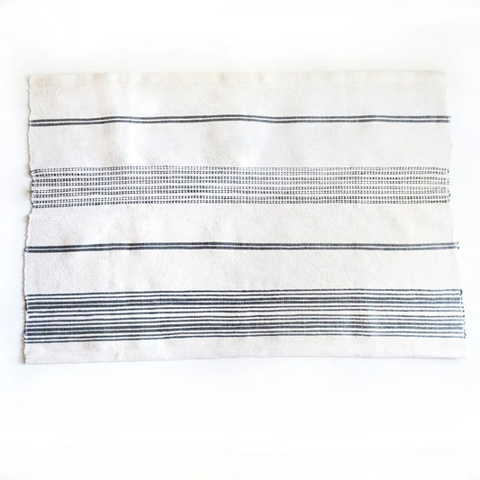 Aden Cotton Bath Mat - Natural with Gray