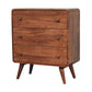 Solid Wood Curved Honey Caramel Chest