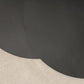 Round Placemat Pair in black leather