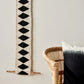 Balance Bogolan Wall Totem in White with Black Diamonds