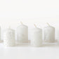 White on White Painted Candles