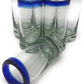 Cobalt Blue Rim Tequila Shot Glasses - Set of 6