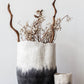 Eclipse Black & White Wool Floor Vase