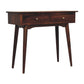 Solid Wood California Walnut Hallway 2-Drawer Console Table