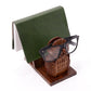 Owl Book & Glasses Caddy - Hand Carved Wood