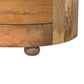 Solid Wood Curved Bedside with Marble Top