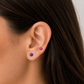 Oval Birthstone Stud Earrings