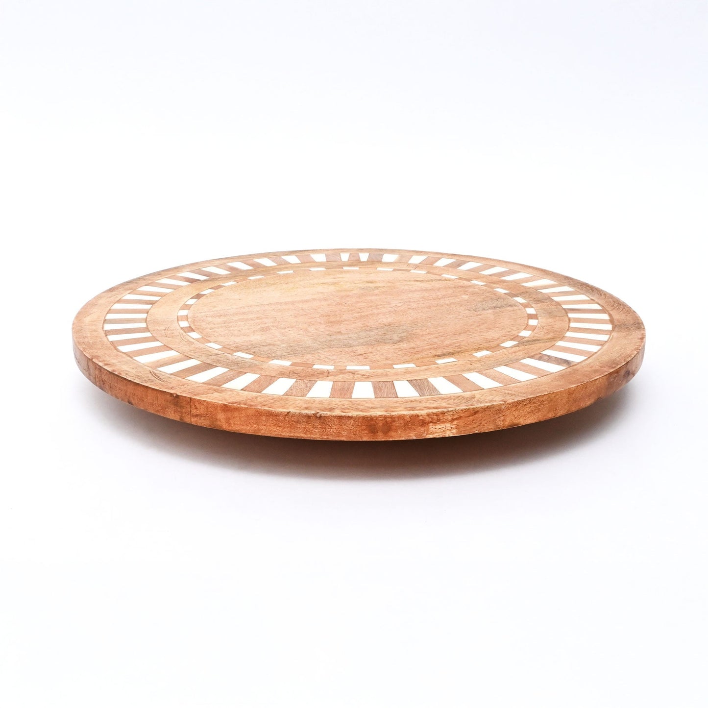 Lazy Susan | Mango Wood | handcarved Rustic Serving Piece
