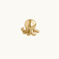 14K Yellow Gold Octopus Stud