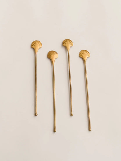S/4 Seashell Drink Stirrers - Large