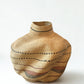 Handwoven Wave Basket Natural w/ Black