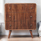 Solid Wood Honey Caramel T-Bar Ridged Chest
