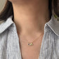 14K Yellow gold violet garden small collage necklace