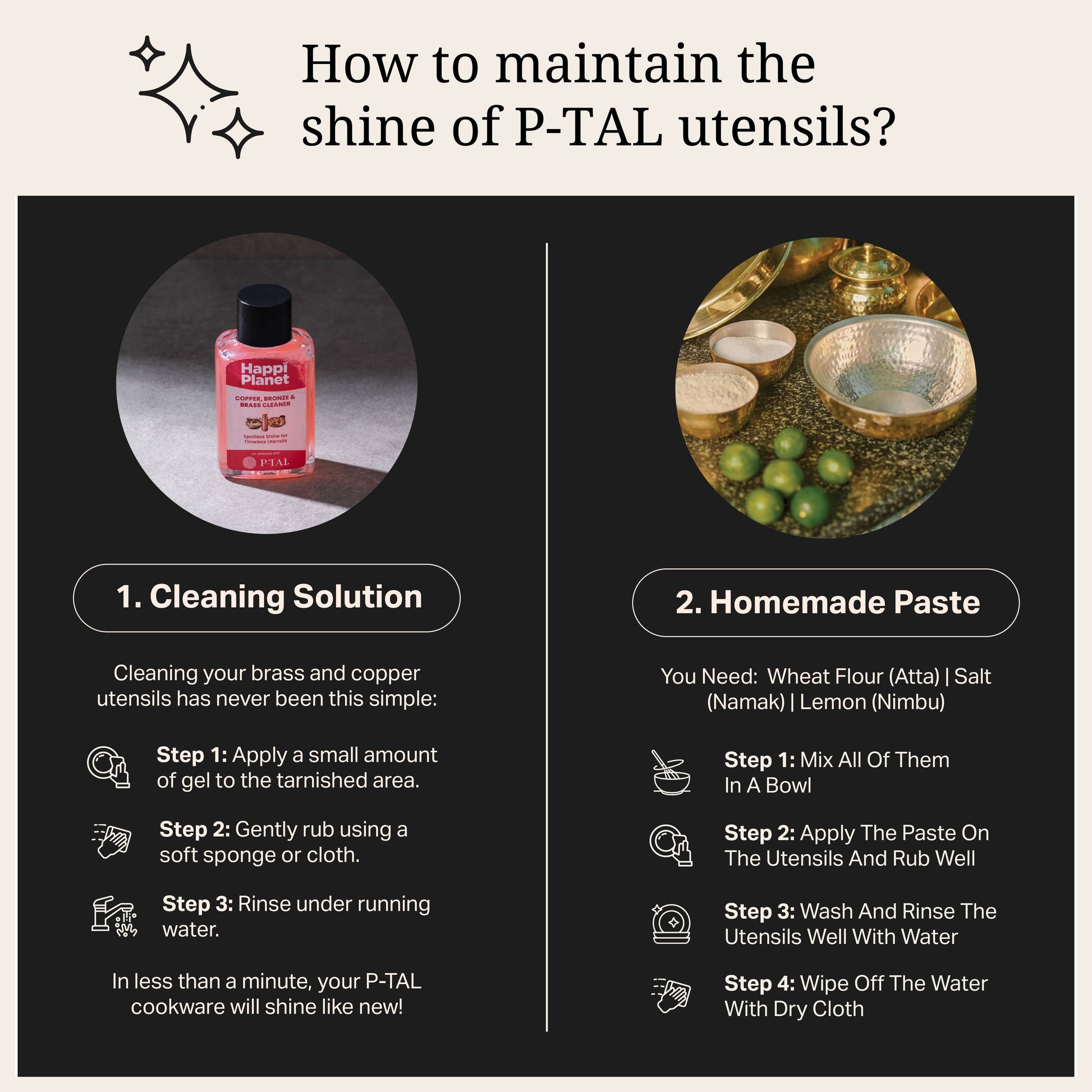 Copper Frypan (Frying Pan) with Brass Handle - Saute Pan