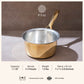 Set of 2 Brass Saucepans with Insulated handles (1.1 QT , 1.6 QT)