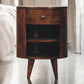 Solid Wood Cortez California Walnut Bedside Table