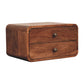 Solid Wood Honey Caramel Floating Bedside Table