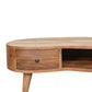 Solid Wood Mini Oak-ish Wave Coffee Table