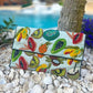 Fruit Embroidered Clutch - Green