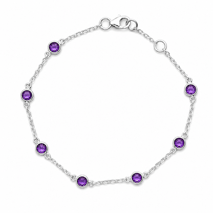 February Birthstone Bracelet — Amethyst