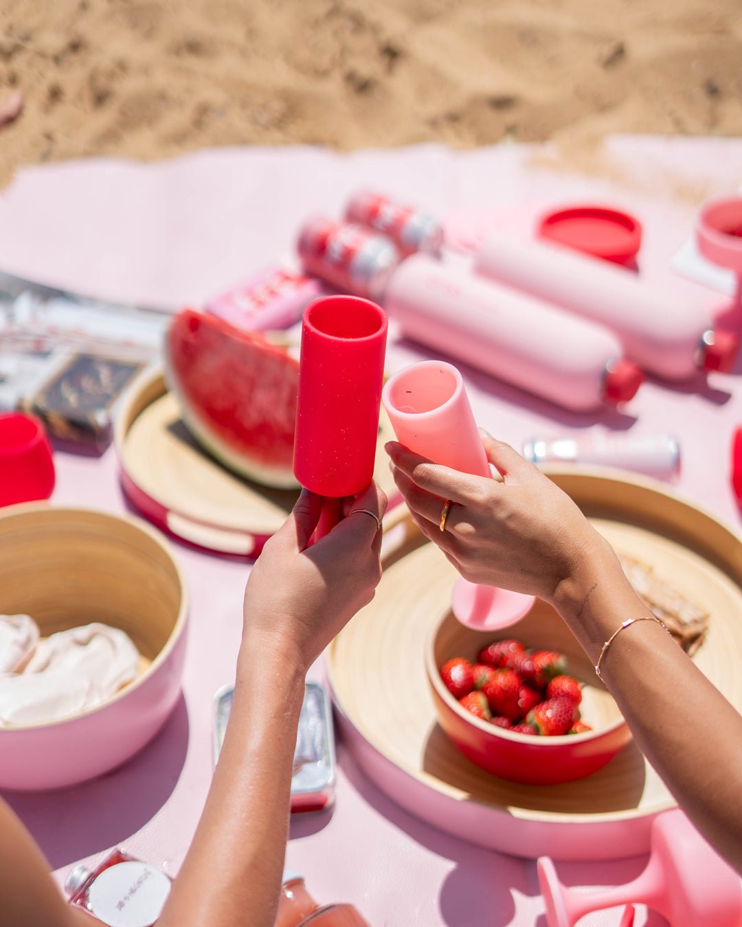 cherry + blush | seff | silicone unbreakable champagne flute