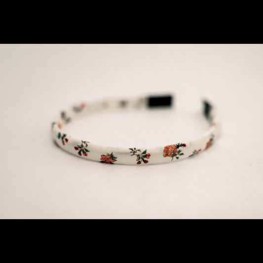 Petite Petals Headband- Red Hypericum