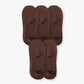 Unisex Cotton No Show Socks 5-Pack | Espresso Brown