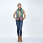 Fern Wool Twill Scarf - Blue Green