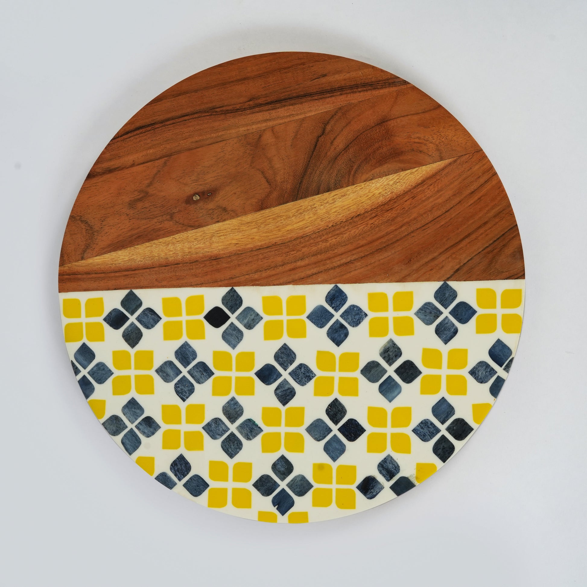 Marigold Mosaic Acacia Wood Inlay Serve Board