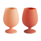 terra + peach | stemm | silicone unbreakable wine glasses
