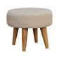 Solid Wood Boucle Petite Footstool