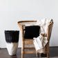 Eclipse Black & White Wool Floor Vase