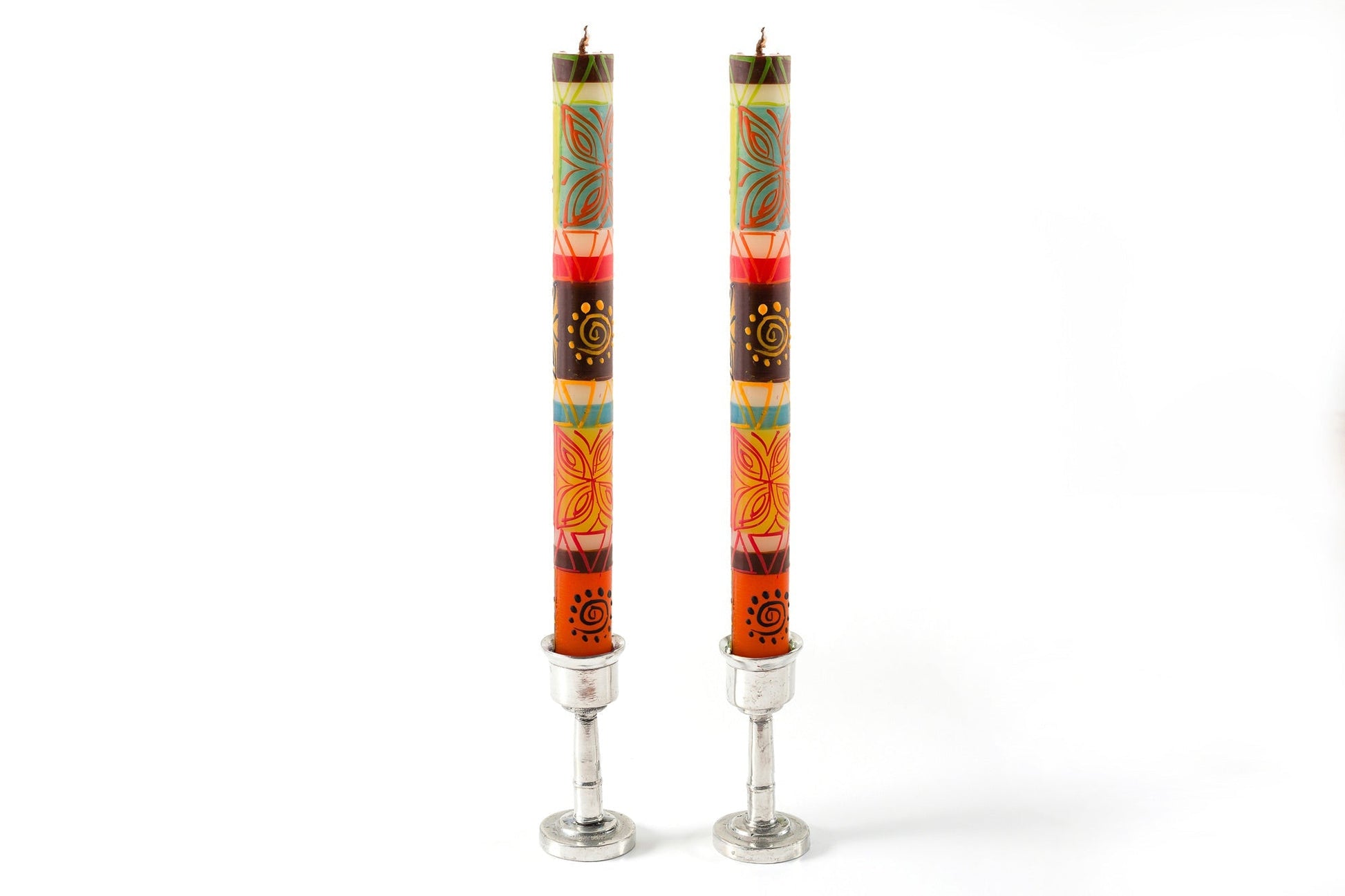 Desert Rose Painted Candles