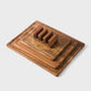 Acacia Wood Cutting Board Set with Stand – 3 Piece