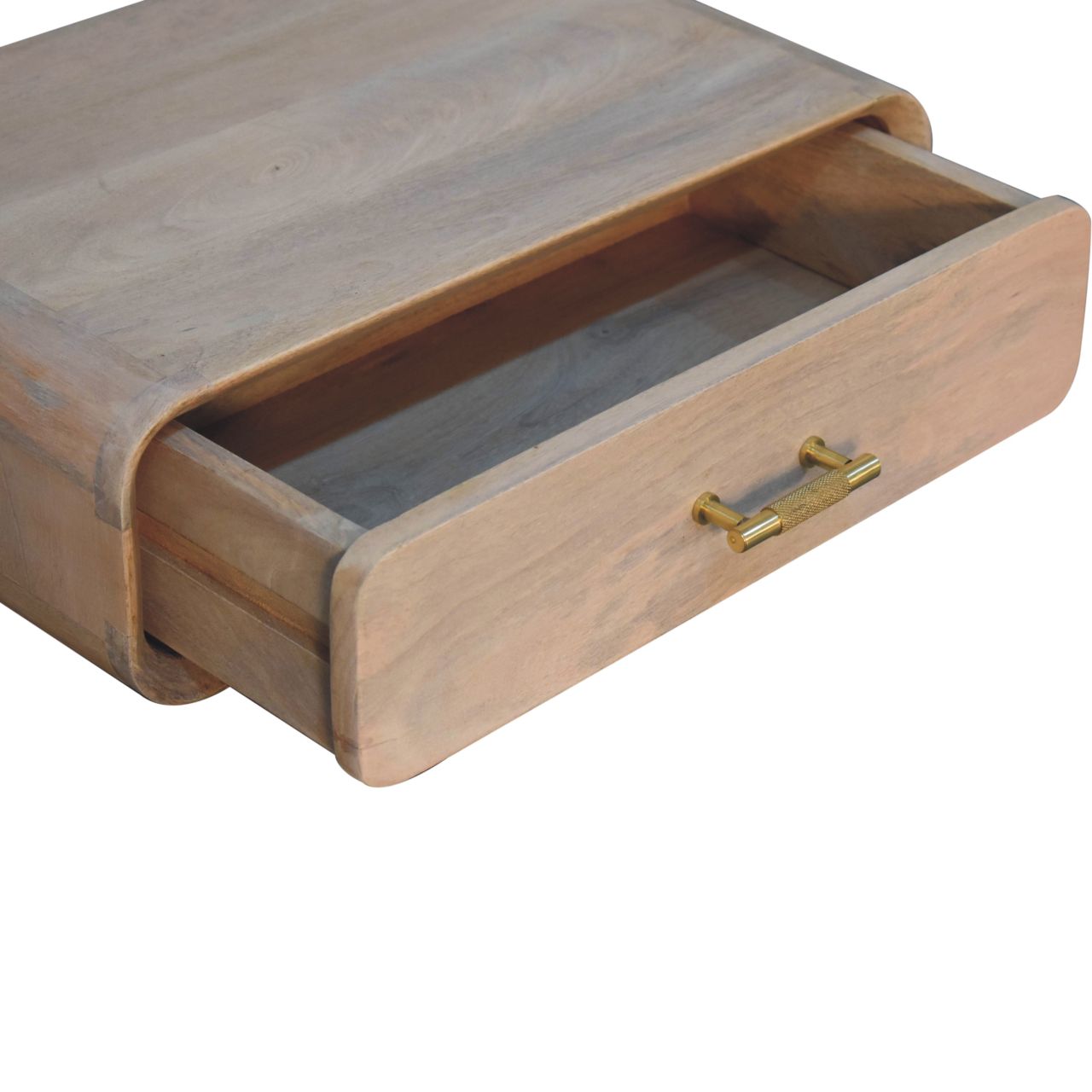 Solid Wood Sonoma T-Bar Wall-Mounted Nightstand