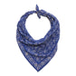 Large 39" Hand Dyed Batik Bandana, 100% Soft Cotton, Boulder, Blue