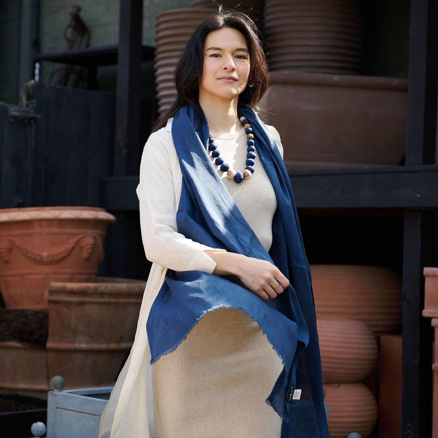 Mihika Silk Beaded Necklace Modern Artisanal— Indigold
