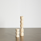 Totem Pine Wood Taper Candlestick Holder