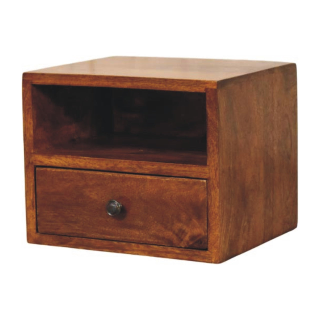 Solis 1-Drawer Chestnut Wall-Mounted Nightstand