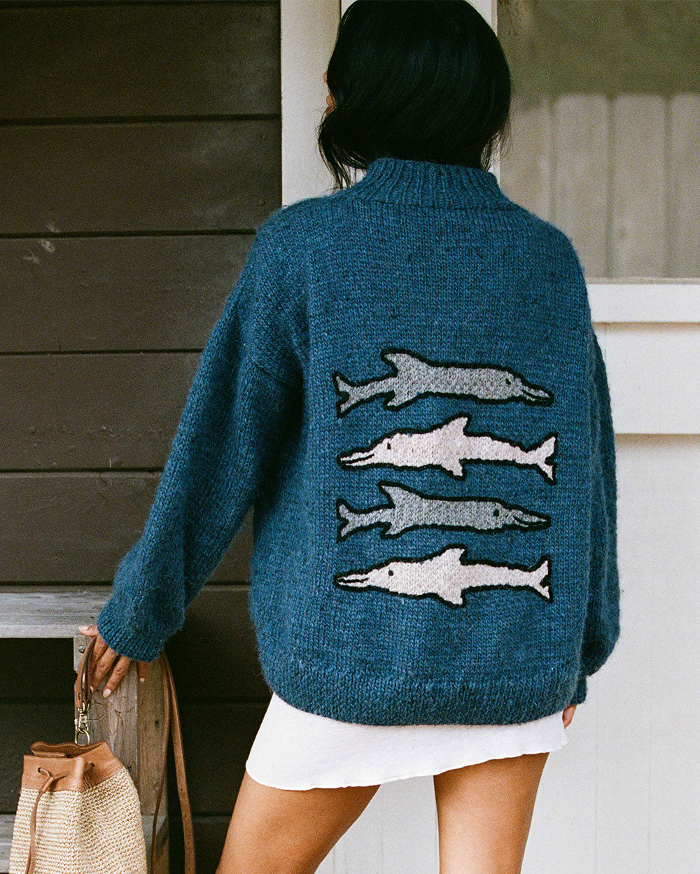 [WS] Azure Dolphin Knit Sweater