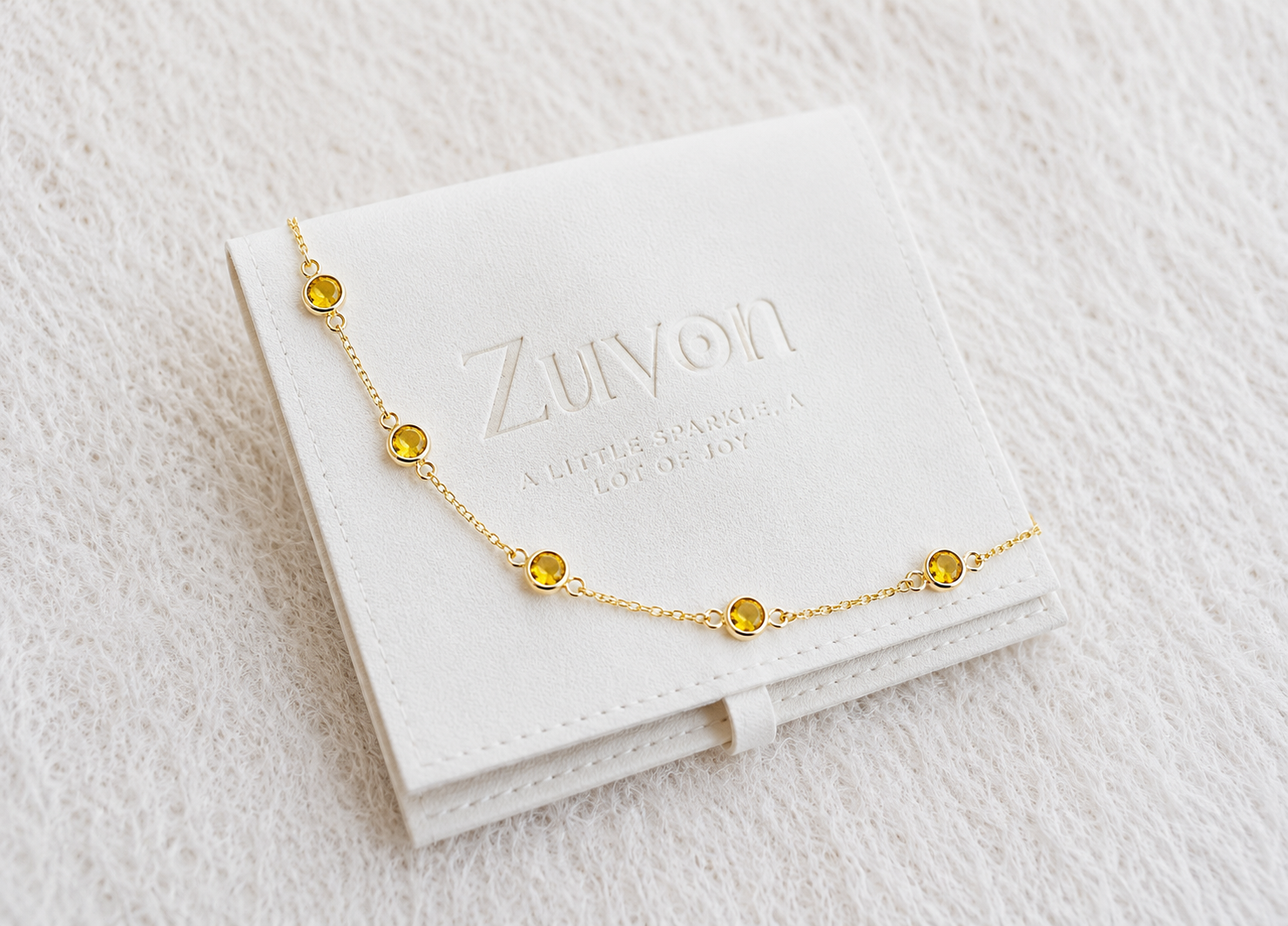 November Birthstone Bracelet — Citrine