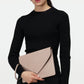 Envelope Clutch in Vegetable tanned calfskin and Suede Leather