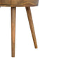 Nordic Circular Shaped Bedside, 1-Drawer, Oak